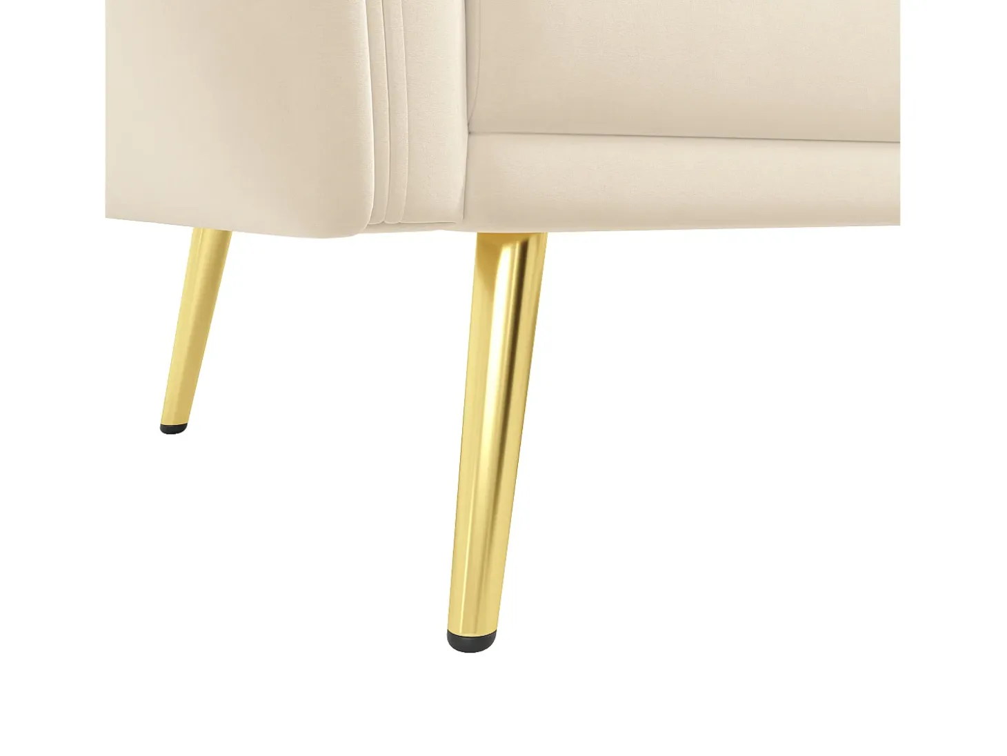 Sofá esquinero beige - Sofá de 3 plazas con respaldo ajustable en 3 posiciones y bolsillos laterales - Terciopelo
