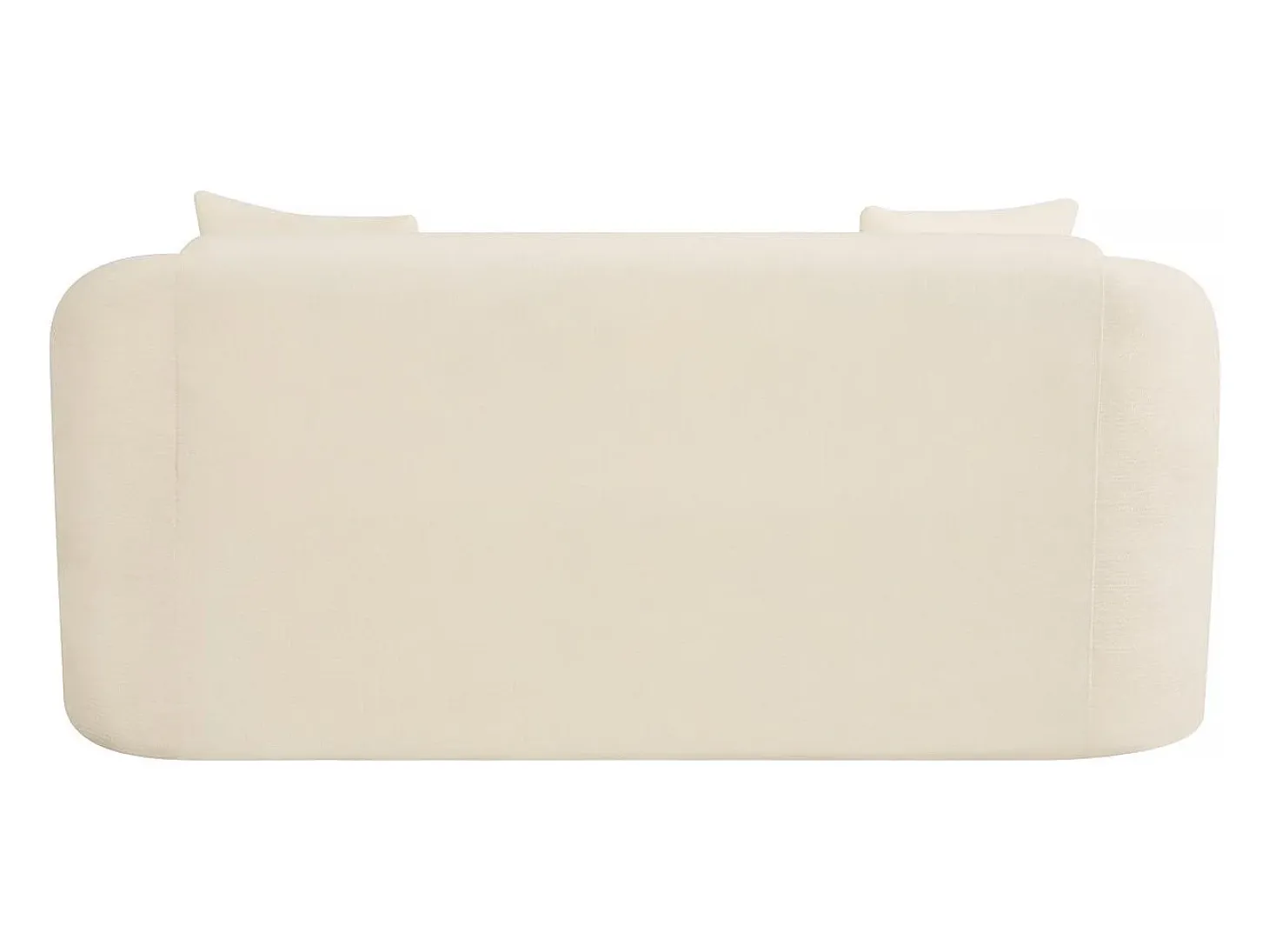 Sofá fijo recto de tela "Ondine" - 2 plazas - Beige