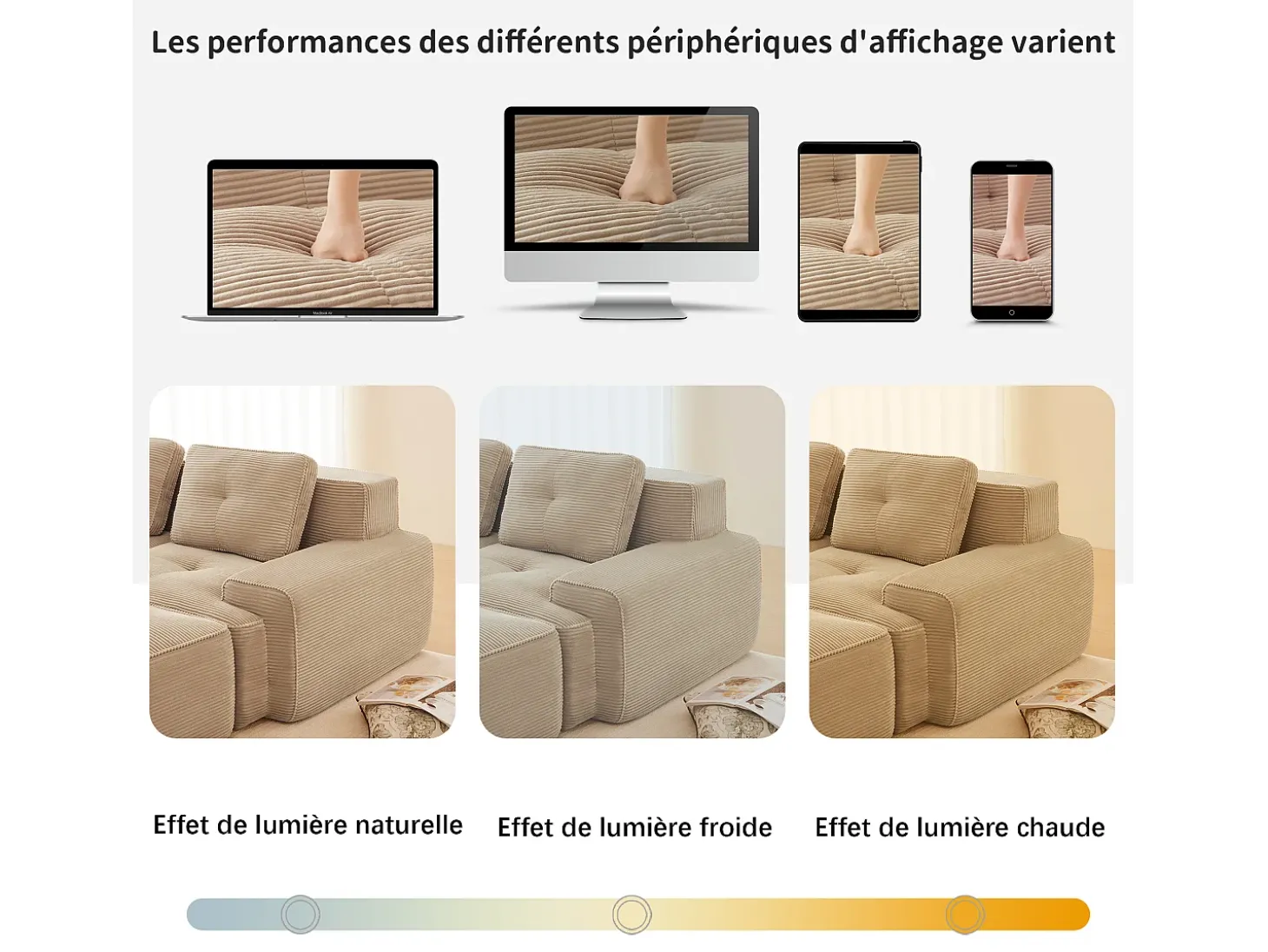 Sofá Modular 2 plazas en Pana con 2 cojines, sin montaje, 204x104x69cm, Beige