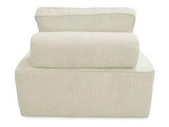 Sofá modular de pana, 2 plazas crema