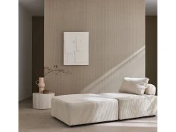 Sofá modular de pana, 2 plazas crema