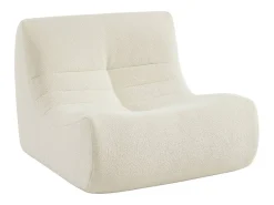 Sofá modular en borreguito texturizado, 2 plazas blanco