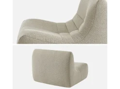 Sofá modular en borreguito texturizado, 2 plazas beige