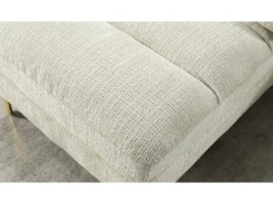Sofá modular en U (272x136x88 cm) - 6 plazas en chenilla - Convertible en cama - Configuración relax