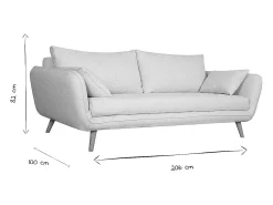 Sofá nórdico 3 plazas beige CREEP