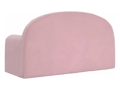 Sofá para niños de 2 plazas felpa suave rosa ES585901