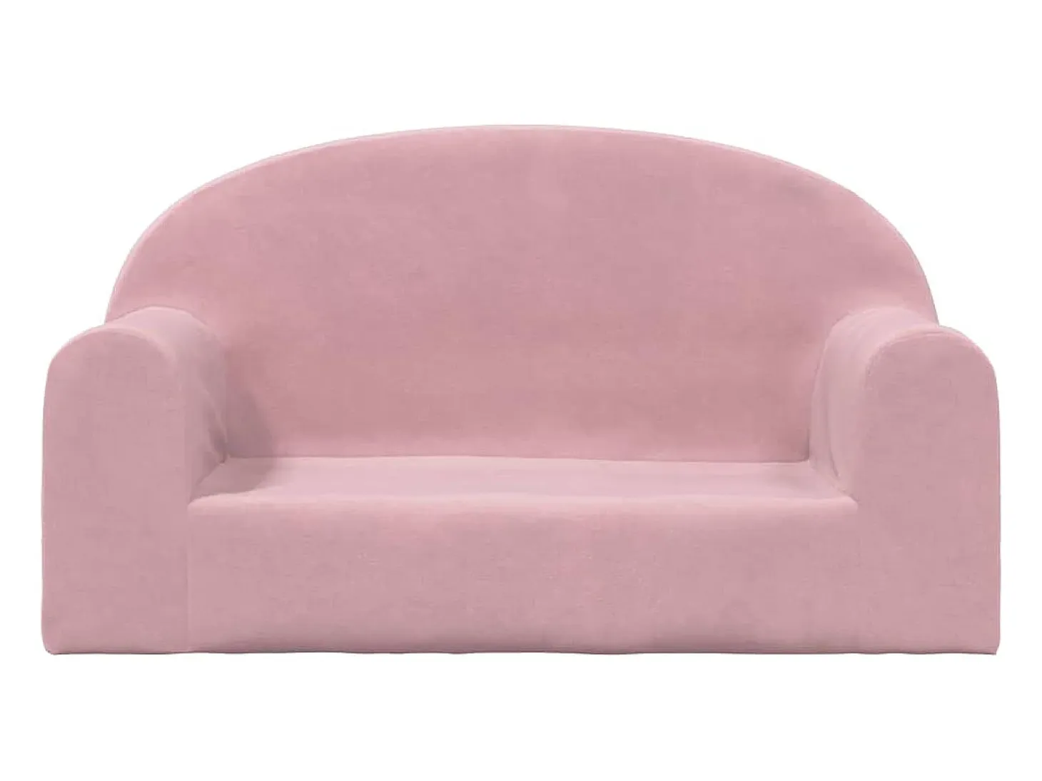 Sofá para niños de 2 plazas felpa suave rosa ES585901