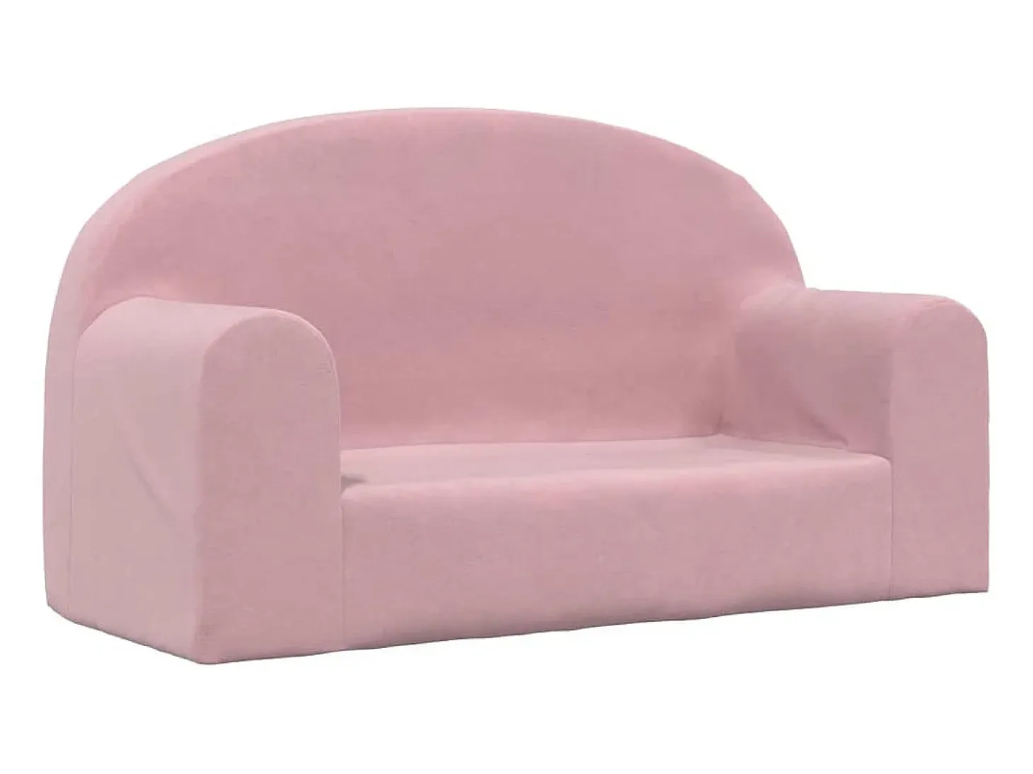 Sofá para niños de 2 plazas felpa suave rosa ES585901