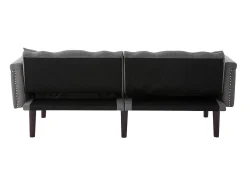 Sofá relax gris - Sofá con respaldo regulable y 6 patas de madera - para salón y dormitorio