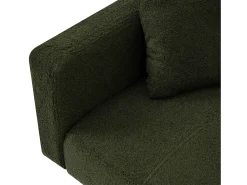 Sofá relax verde - Sofá con cojines y bolsillos de almacenamiento - patas doradas - para sala de estar y dormitorio
