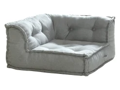 Sofá rinconera abierto modular de tela color gris DIROLA