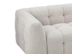 Sofá rinconera derecha de tela beige chenilla DILOME de Pascal Morabito