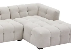 Sofá rinconera derecha de tela beige chenilla DILOME de Pascal Morabito