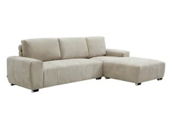 Sofá rinconera derecha de tela color beige MICHELIA