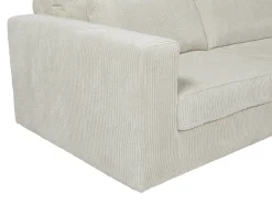 sofá rinconera derecha de pana beige MONDOVI