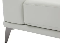 Sofá rinconera derecha de cuero de búfalo beige ANDOR