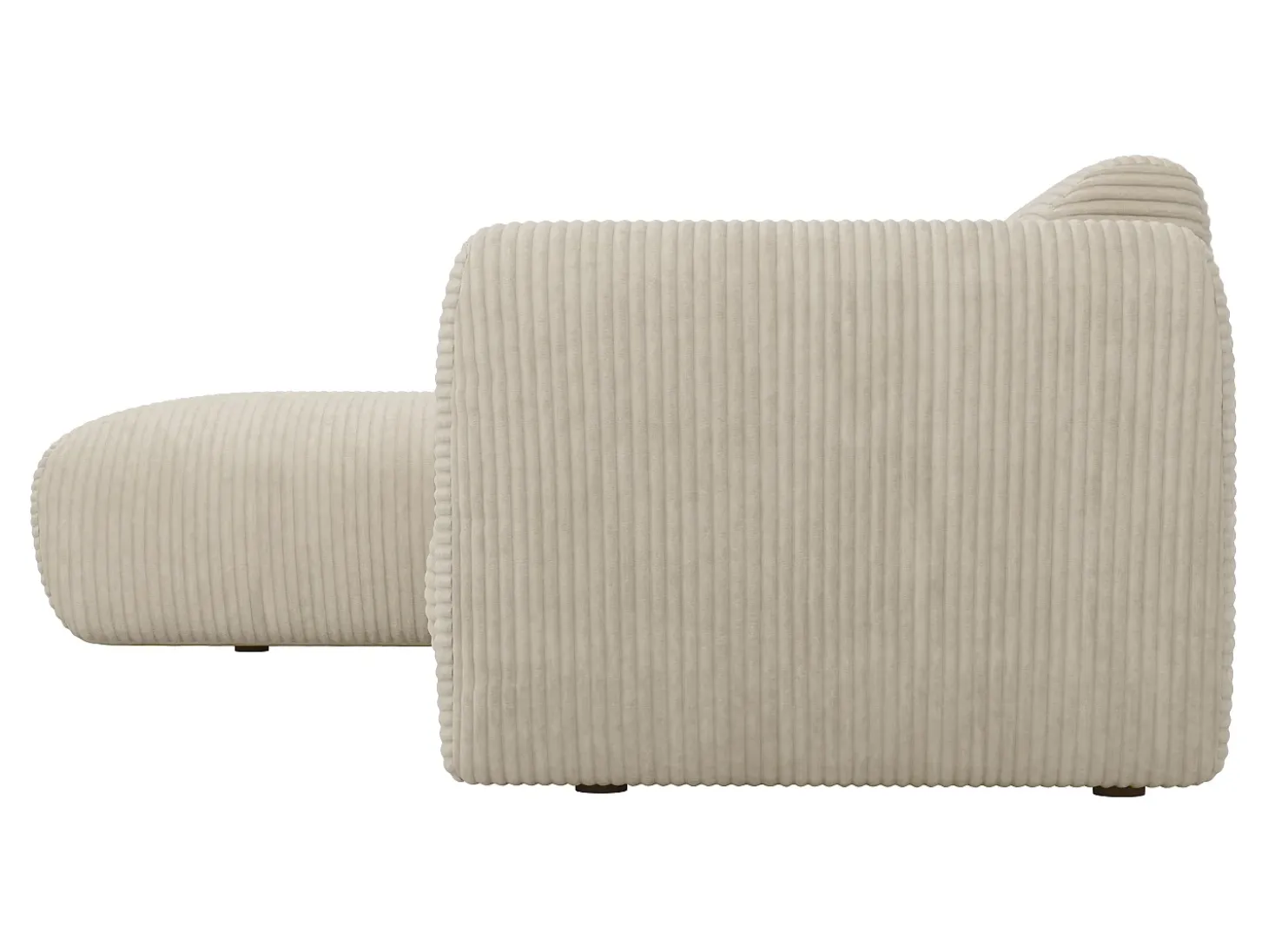 Sofá rinconera grande de pana beige POGNI