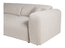 Sofá rinconera izquierda de tela jaspeada beige POGNI de Maison Céphy