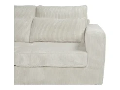 sofá rinconera izquierda de pana beige MONDOVI