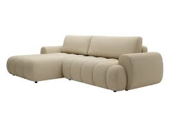 Sofá rinconera izquierda de tela beige 4 plazas FRIDORA