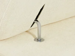 Sofá rinconera izquierda en tela texturizada beige LOPONZA