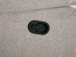 Sofá rinconera reclinable de tela jaspeado color beige RIETI