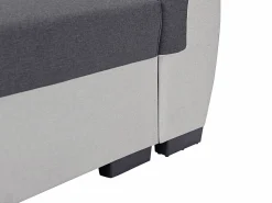 Sofá rinconera reversible de tela antracita y gris claro GABY II