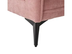 Sofá rosa de 2 plazas - Sofá con bolsillos laterales de almacenamiento y soporte para teléfono - para sala de estar y dormitorio