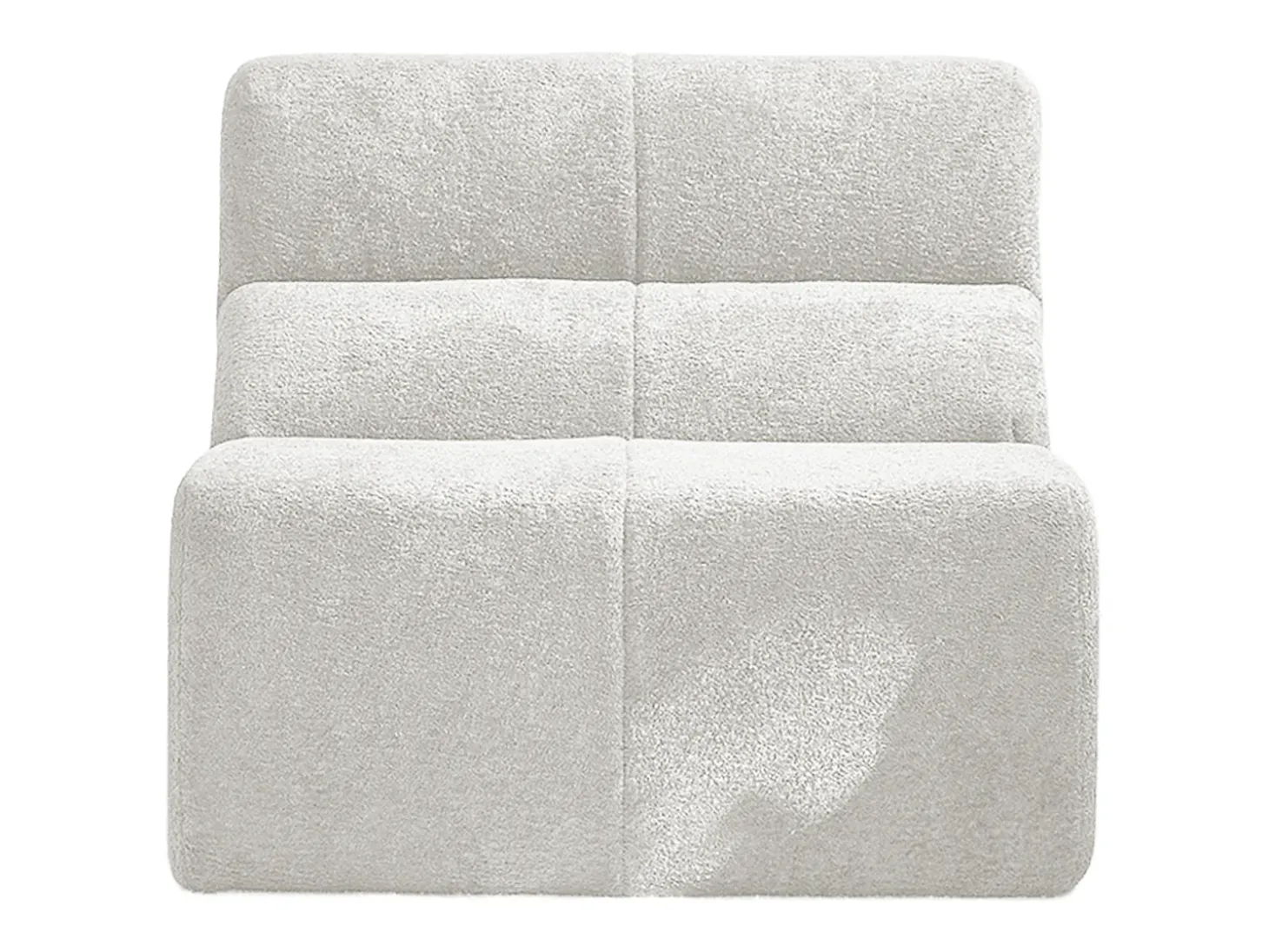 Sofá 94x110x79cm compacto envío comprimido asiento cómodo relleno espuma terciopelo blanco