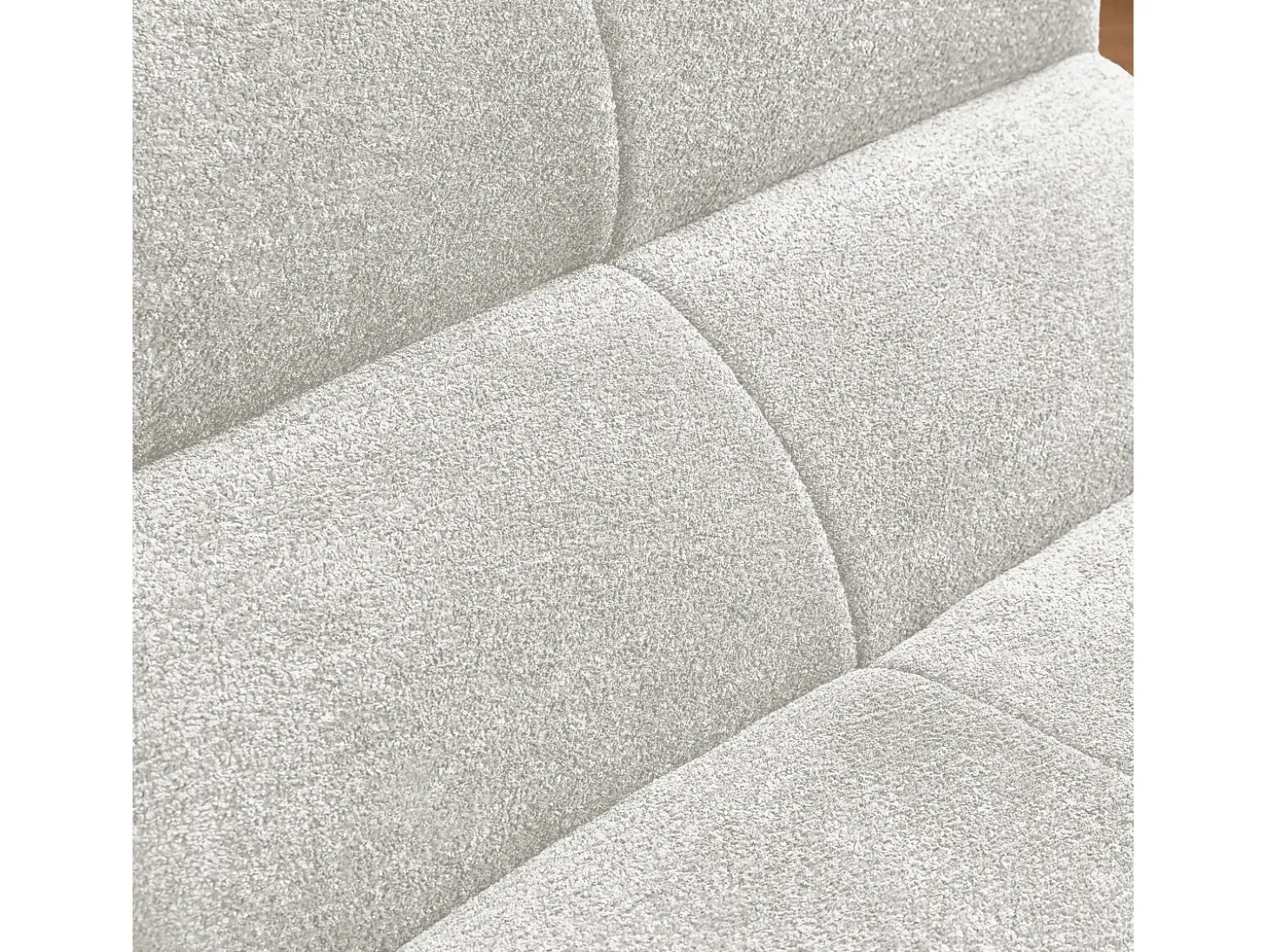Sofá 94x110x79cm compacto envío comprimido asiento cómodo relleno espuma terciopelo blanco