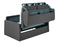 Sofá-cama de 3 plazas de terciopelo verde pino CALIFE