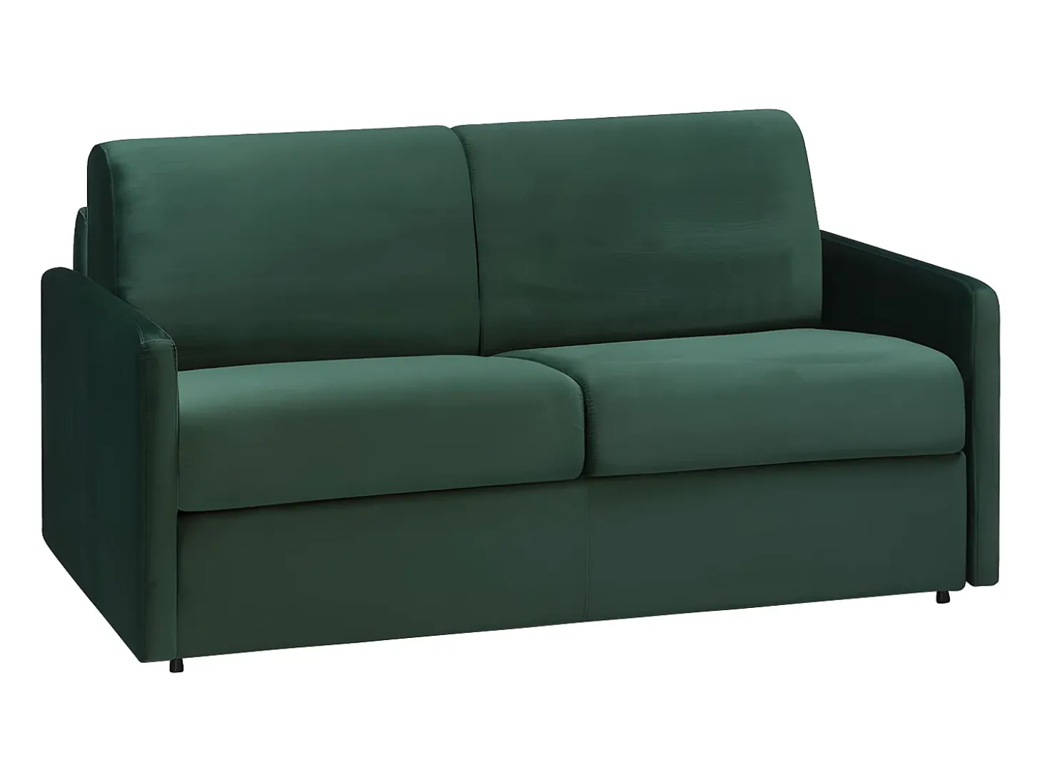 Sofá-cama exprés 2 plazas14 cm terciopelo verde pino CALIFE