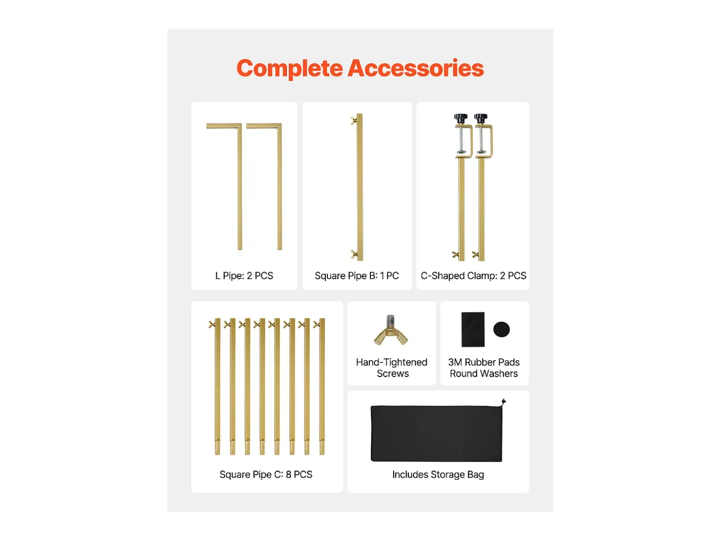 Soporte de Vara de Mesa SucceBuy con Pinzas, Soporte Arco de Mesa, Altura Ajustable 33-107 cm Longitud Ajustable 71.12-249 cm, Marco de Arco Metal