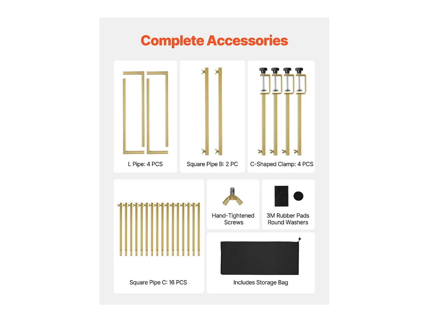 Soporte de Vara de Mesa SucceBuy con Pinzas, Soporte Arco de Mesa, 2 PCS, Altura Ajustable 33-107 cm Longitud Ajustable 71.1-249 cm, Marco Arco Metal