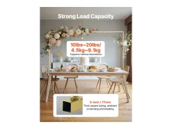 Soporte de Vara de Mesa SucceBuy con Pinzas, Soporte Arco de Mesa, 2 PCS, Altura Ajustable 33-107 cm Longitud Ajustable 71.1-249 cm, Marco Arco Metal