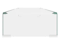 Soporte para TV/Elevador monitor cristal claro 100x30x13 cm
