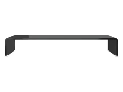 Soporte para TV/Elevador monitor cristal negro 80x30x13 cm