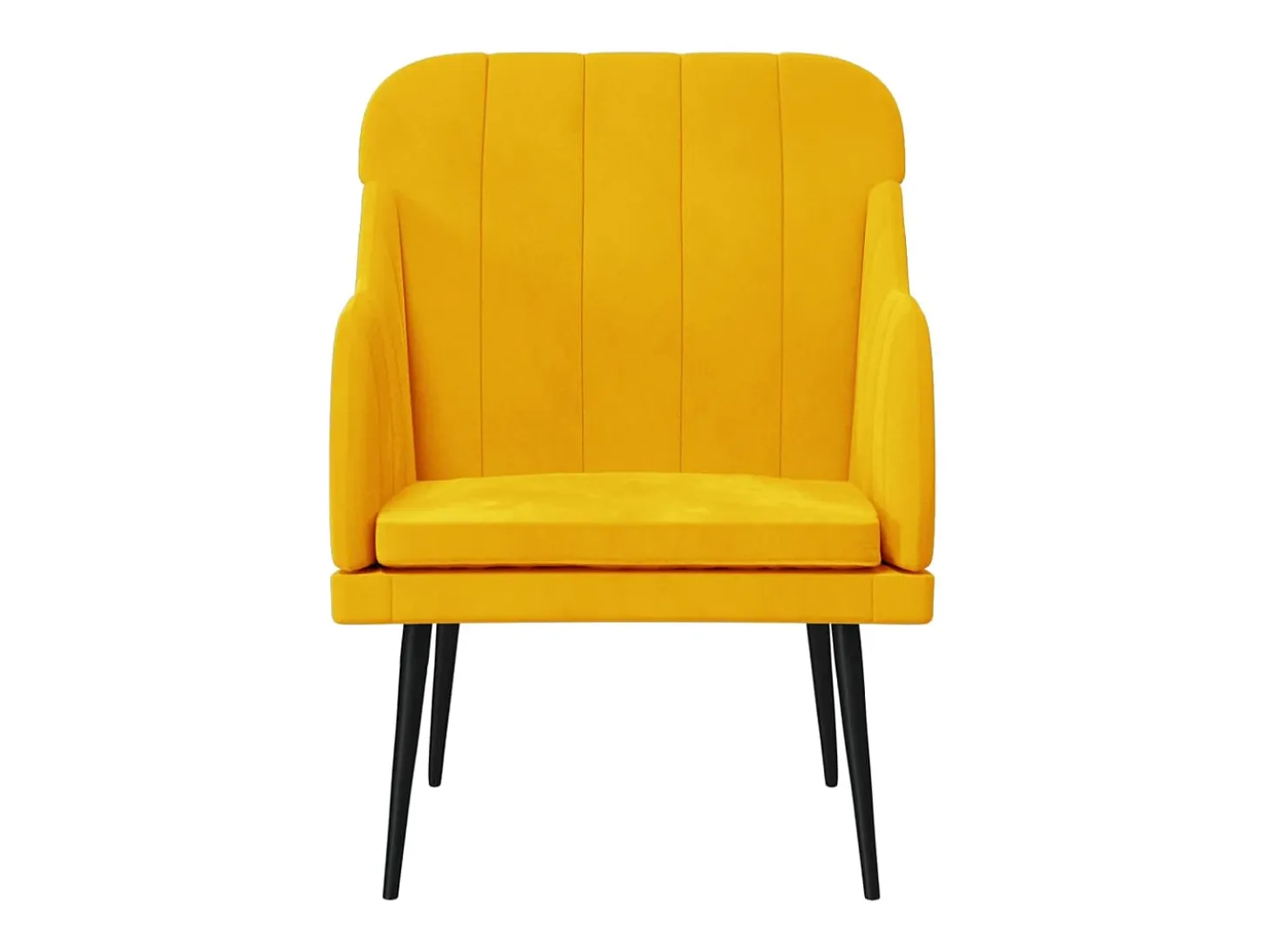 Streetsboro Sillón de terciopelo amarillo 63x76x80 cm