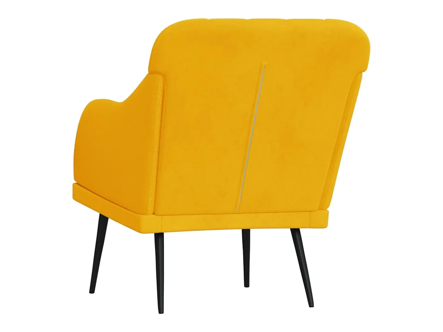 Streetsboro Sillón de terciopelo amarillo 63x76x80 cm
