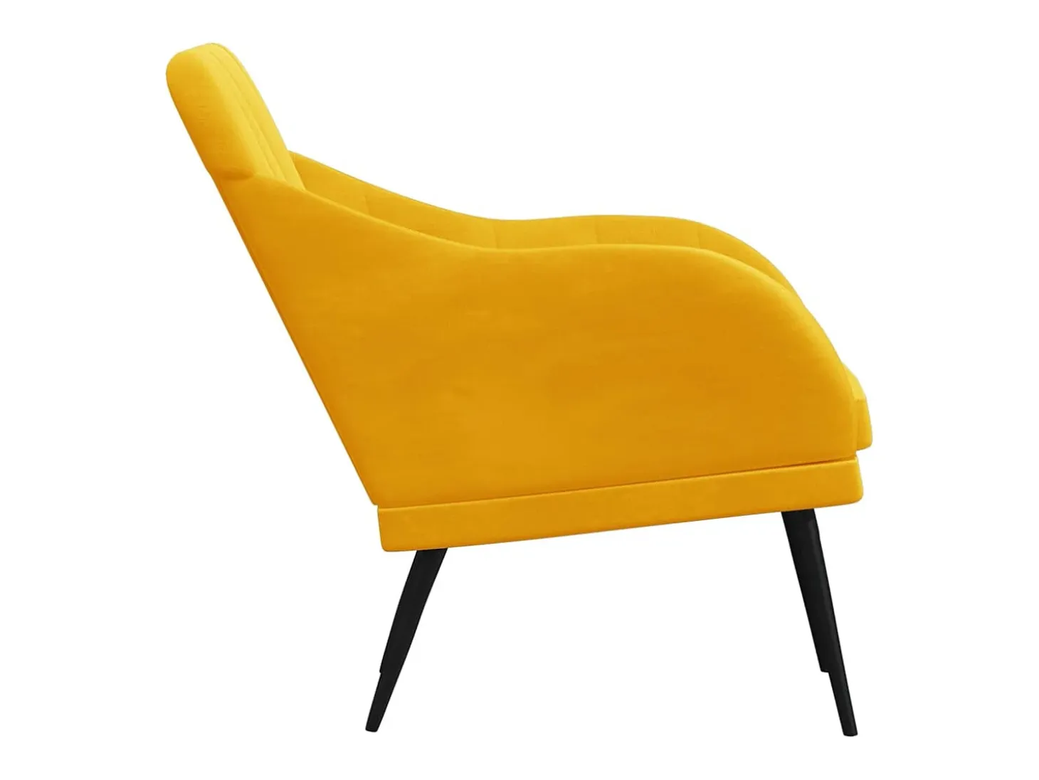 Streetsboro Sillón de terciopelo amarillo 63x76x80 cm
