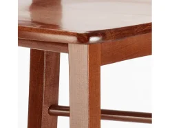 Taburete alto de madera con respaldo Munich para bar pub y cocina