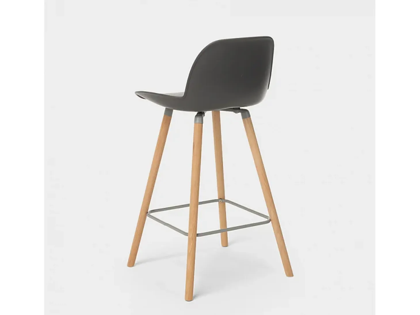 Taburete alto moderno Eiffel para bar y cocina diseño escandinavo Burj d65 - Gris