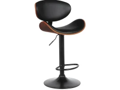 Taburete bar piel sintética negro Lote 2 MONTENEGRO