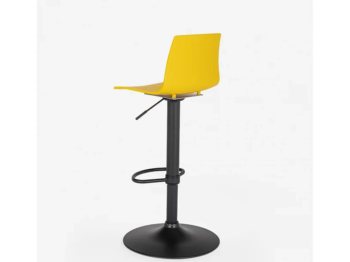 Taburete cocina bar diseño base negro mate ajustable Grand Soleil Imola Matt - Amarillo