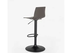 Taburete cocina bar diseño base negro mate ajustable Grand Soleil Imola Matt - Marrón