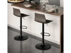 Taburete cocina bar diseño base negro mate ajustable Grand Soleil Imola Matt - Marrón