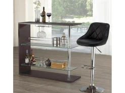 Taburete de bar cocina alto fijo giratorio ajustable respaldo Philadelphia - Rojo