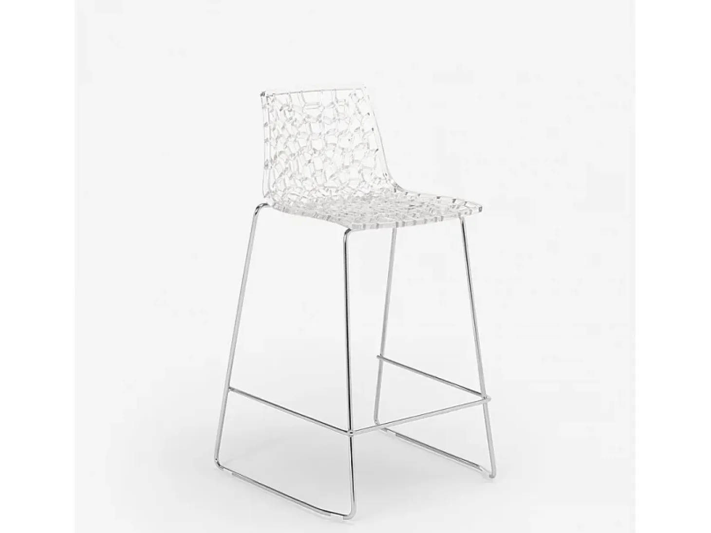 Taburete de bar de diseño Grand Soleil 64cm Mini Spider - Transparente