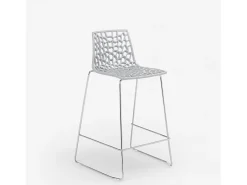 Taburete de bar de diseño Grand Soleil 64cm Mini Spider - Gris