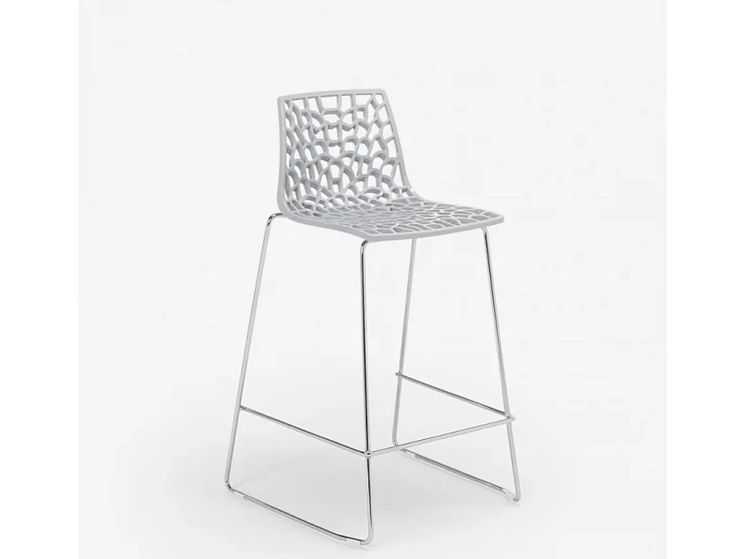 Taburete de bar de diseño Grand Soleil 64cm Mini Spider - Gris